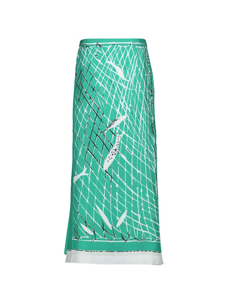  Altuzarra Falda Larga Linnie Recta - Verde 