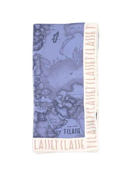  Alviero Martini 1° Classe Fular Con Estampado Geo Map - Azul 
