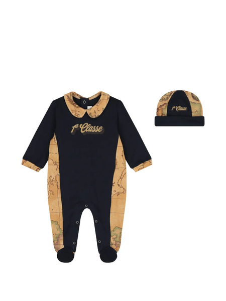  Alviero Martini Kids Set De Pelele Con Mapa Estampado - Azul 
