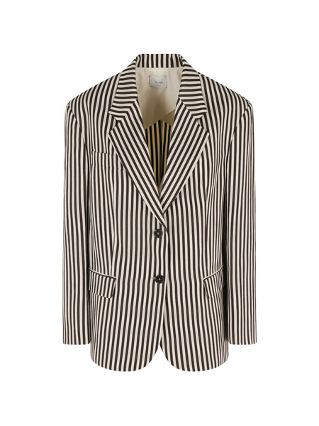  Alysi Blazer A Rayas - Blanco 