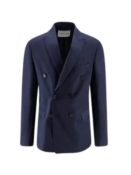  Amaránto Blazer Con Doble Botonadura - Azul 