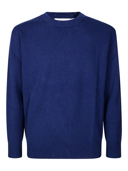  Amaránto Jersey Con Cuello Redondo - Azul 