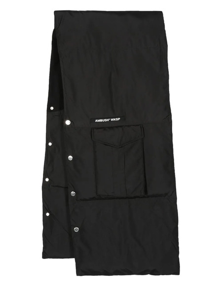  Ambush Bufanda Acolchada Con Logo Estampado - Negro 