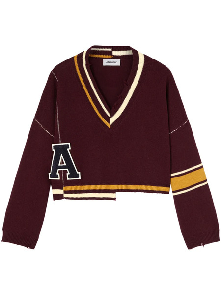  Ambush Jersey A Rayas Sin Rematar - Rojo 