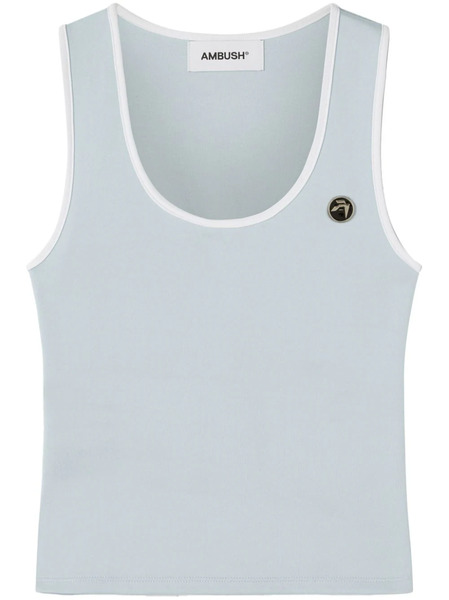  Ambush Top Con Cuello Redondo Y Placa Del Logo - Azul 