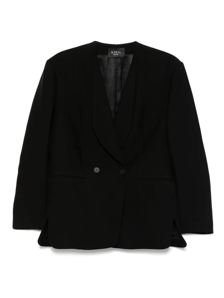  A.m.g. Blazer Con Doble Botonadura - Negro 