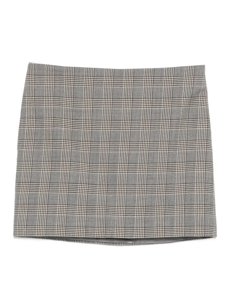 A.m.g. Minifalda A Cuadros - Gris 