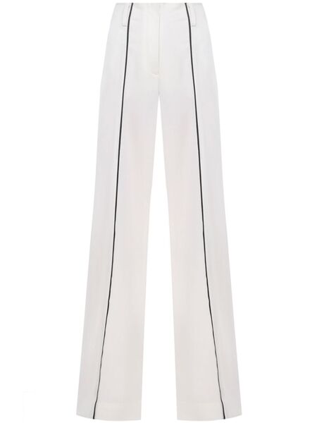  A.m.g. Pantalones Con Ribetes En Contraste - Blanco 