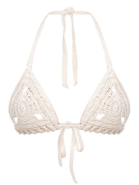  A.m.g. Top De Bikini De Punto - Blanco 