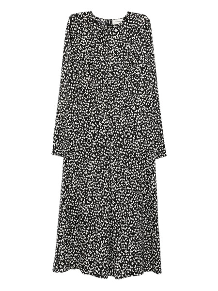  A.m.g. Vestido Midi Estampado - Negro 