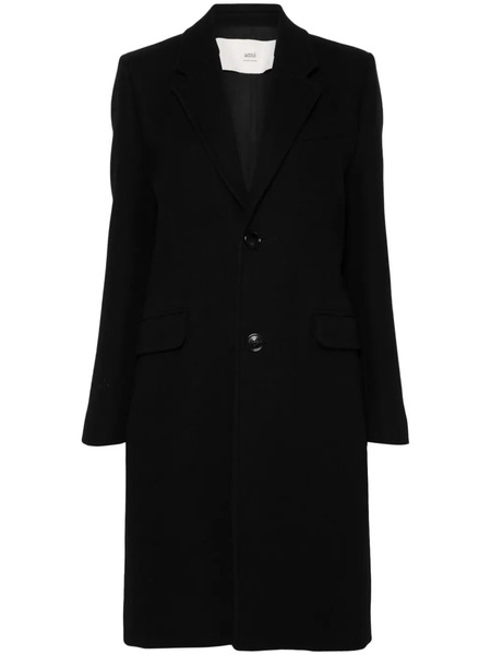  Ami Paris Abrigo Liso - Negro 