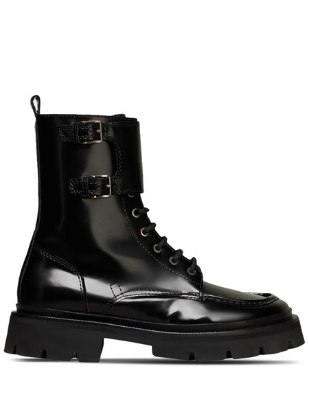  Ami Paris Botas Con Doble Hebilla - Negro 