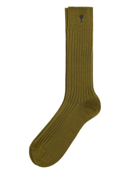  Ami Paris Calcetines Ami De Coeur De Algodón - Verde 
