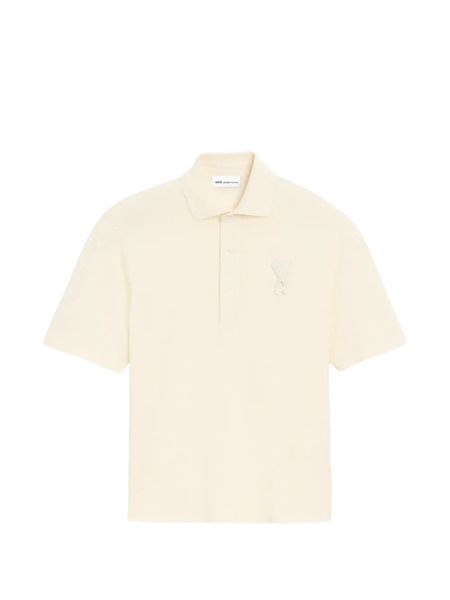  Ami Paris Polo Ami De Coeur De Algodón - Neutro 