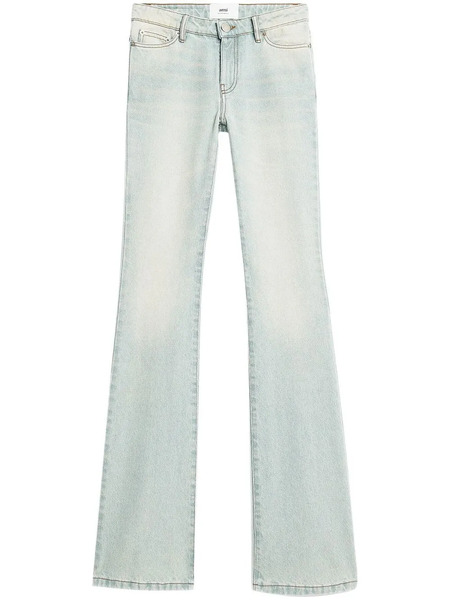  Ami Paris Vaqueros Bootcut De Talle Bajo - Azul 