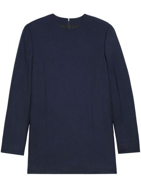  Ami Paris Vestido Corto Liso - Azul 