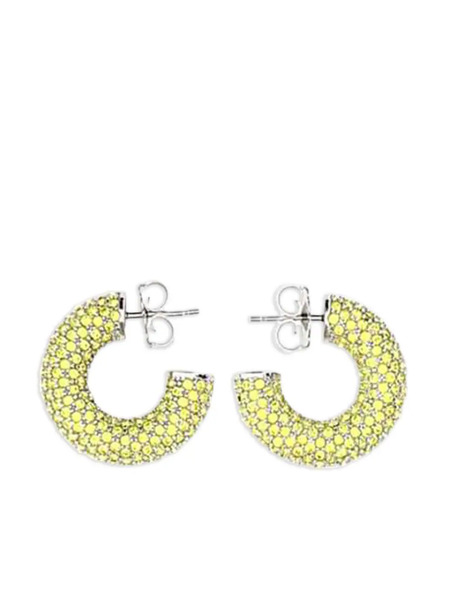  Amina Muaddi Pendientes Cameron Mini - Amarillo 