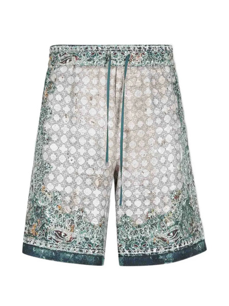  Amiri Bermudas Estampadas - Verde 