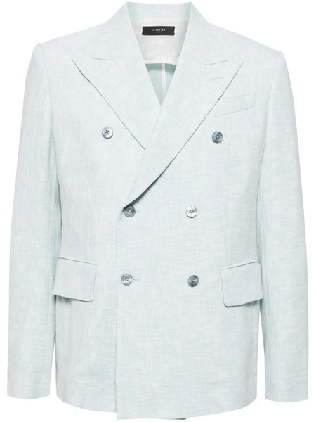  Amiri Blazer Cross Hatch Con Efecto De Melange - Azul 
