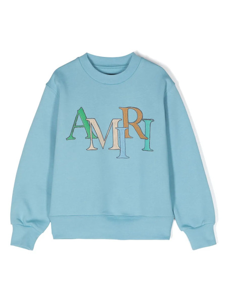  Amiri Kids Sudadera Con Logo Estampado - Azul 