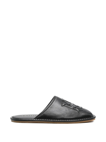  Amiri Slippers Con Apliques - Negro 