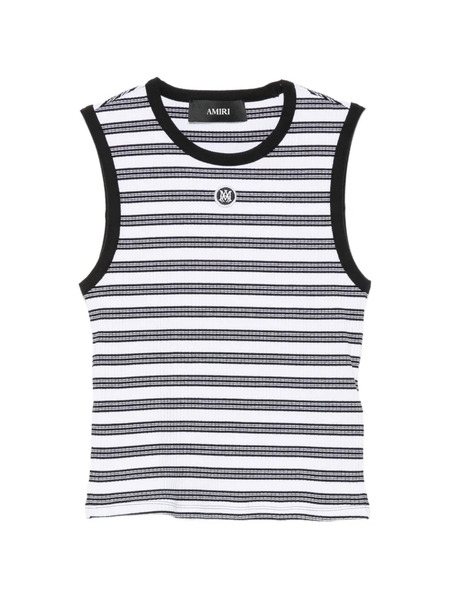  Amiri Top A Rayas - Blanco 