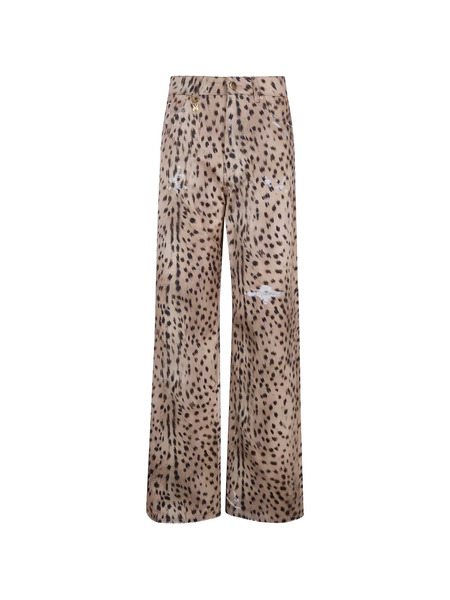  Amiri Vaqueros Anchos Con Animal Print - Neutro 