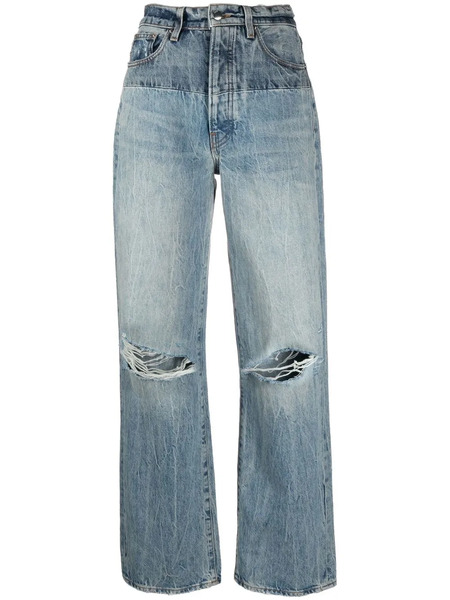  Amiri Vaqueros Anchos De Talle Alto - Azul 