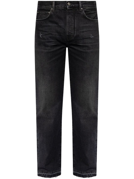  Amiri Vaqueros Rectos De Talle Medio - Negro 