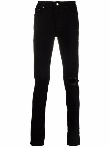  Amiri Vaqueros Slim Con Efecto Envejecido - Negro 