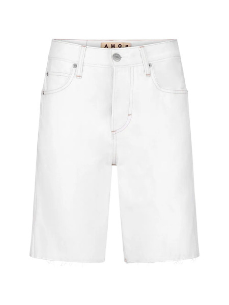  Amo Pantalones Vaqueros Cortos Steph Sin Rematar - Blanco 