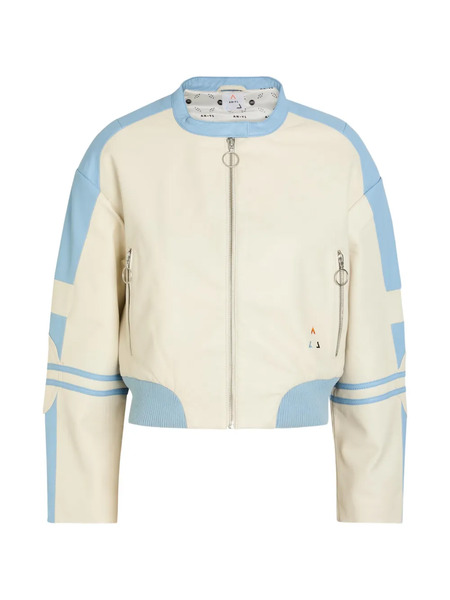  An-y1 Zip-up Leather Jacket - Neutro 