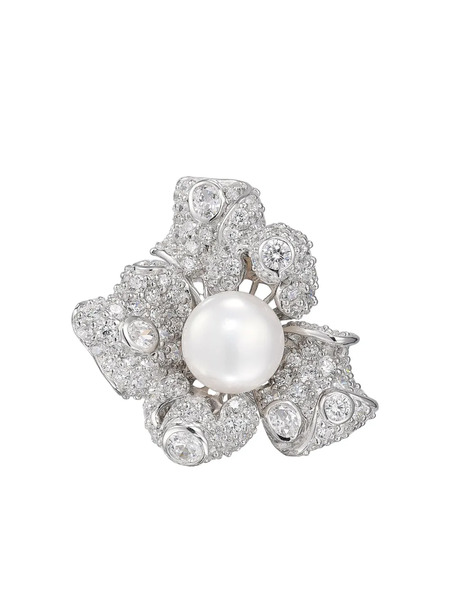  Anabela Chan Anillo Mini Blossom - Plateado 