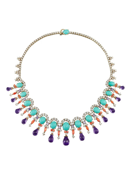  Anabela Chan Collar Imperail Tutti Frutti En Oro Vermeil Amarillo De 18 Ct Con Múltiples Piedras - Morado 