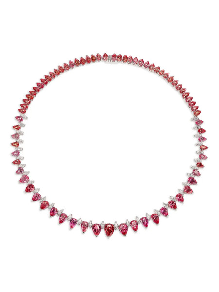  Anabela Chan Collar Padparadscha Infinity Con Zafiro - Rosa 