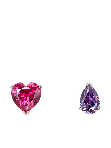  Anabela Chan Pendientes Love & Tears En Oro Rosa De 18 Ct Y Oro Vermeil De 18 Ct Con Rubí Y Amatista - Dorado 