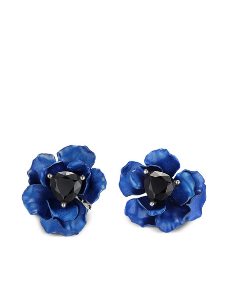  Anabela Chan Pendientes Midnight En Oro Amarillo De 14 Ct Y Oro Vermeil De 18 Ct Con Diamantes - Plateado 