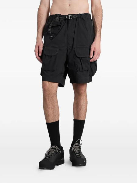  And Wander Bermudas Cargo Con Múltiples Bolsillos - Negro 
