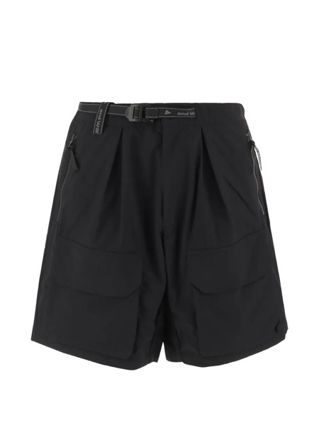  And Wander Bermudas Con Bolsillo Plisado - Negro 
