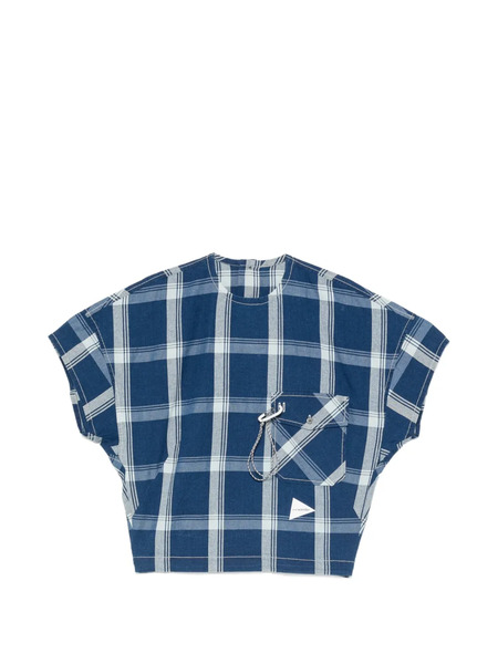  And Wander Blusa A Cuadros - Azul 
