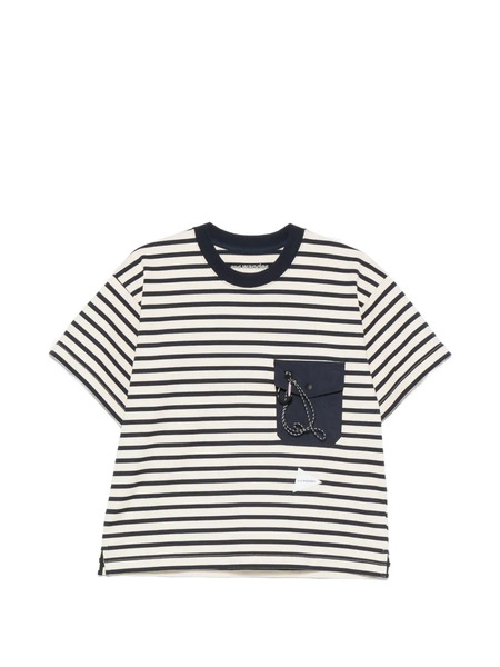  And Wander Camiseta A Rayas - Azul 