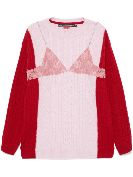 Andersson Bell Jersey De Encaje - Rosa 