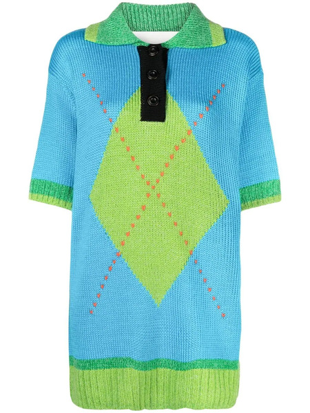  Andersson Bell Top De Punto De Intarsia - Azul 