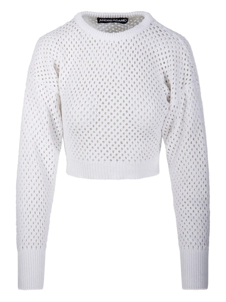  AndreĀdamo Jersey De Ganchillo - Blanco 
