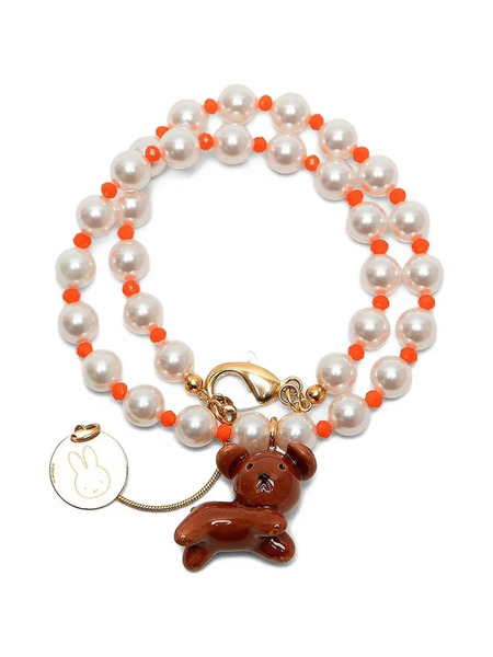  Andres Gallardo Collar Snuffy & Pearls - Dorado 