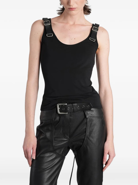  Angelica Montini Studios Buckle-strap Tank Top - Negro 