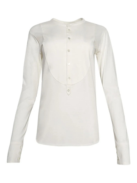  Angelica Montini Studios Top Con Botones - Blanco 