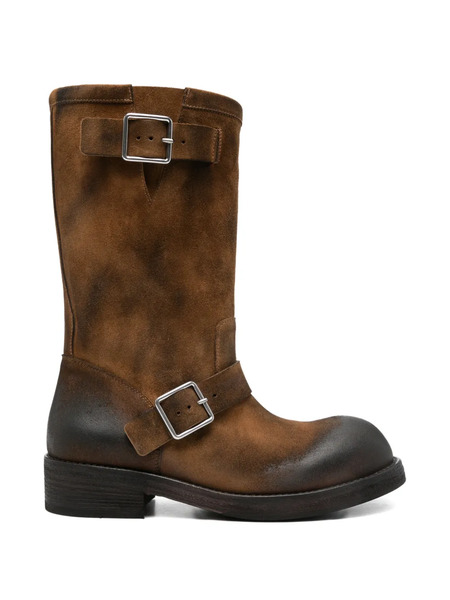  Ann Demeulemeester Botas Sarith Engineer Con Hebilla - Marrón 