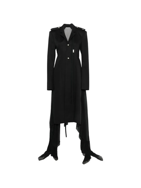  Ann Demeulemeester Chaqueta Con Paneles Translúcidos - Negro 