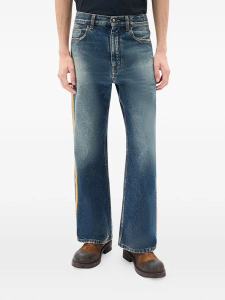  Ann Demeulemeester Pantalones Alarik A Rayas - Azul 